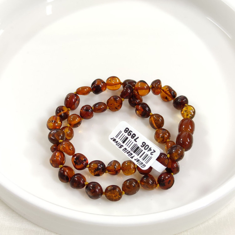 KEHRİBAR DOĞAL TAŞ BEBEK KOLYESİ