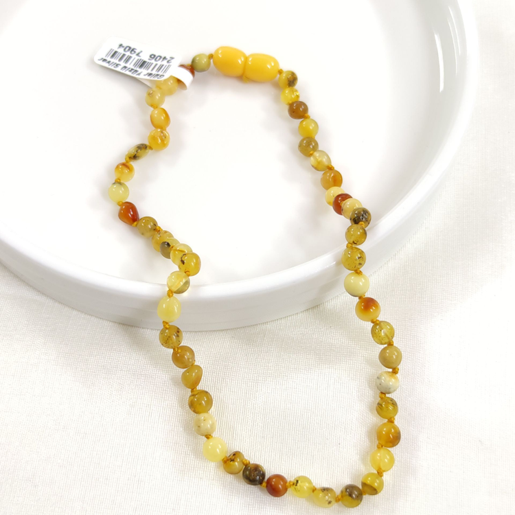 KEHRİBAR DOĞAL TAŞ BEBEK KOLYESİ