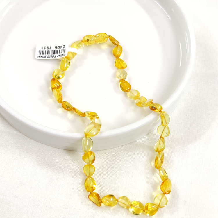 KEHRİBAR DOĞAL TAŞ BEBEK KOLYESİ