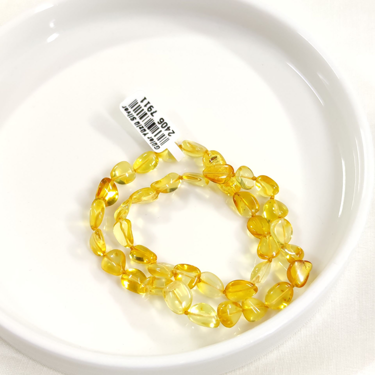 KEHRİBAR DOĞAL TAŞ BEBEK KOLYESİ