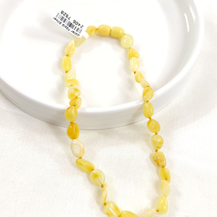 KEHRİBAR DOĞAL TAŞ BEBEK KOLYESİ