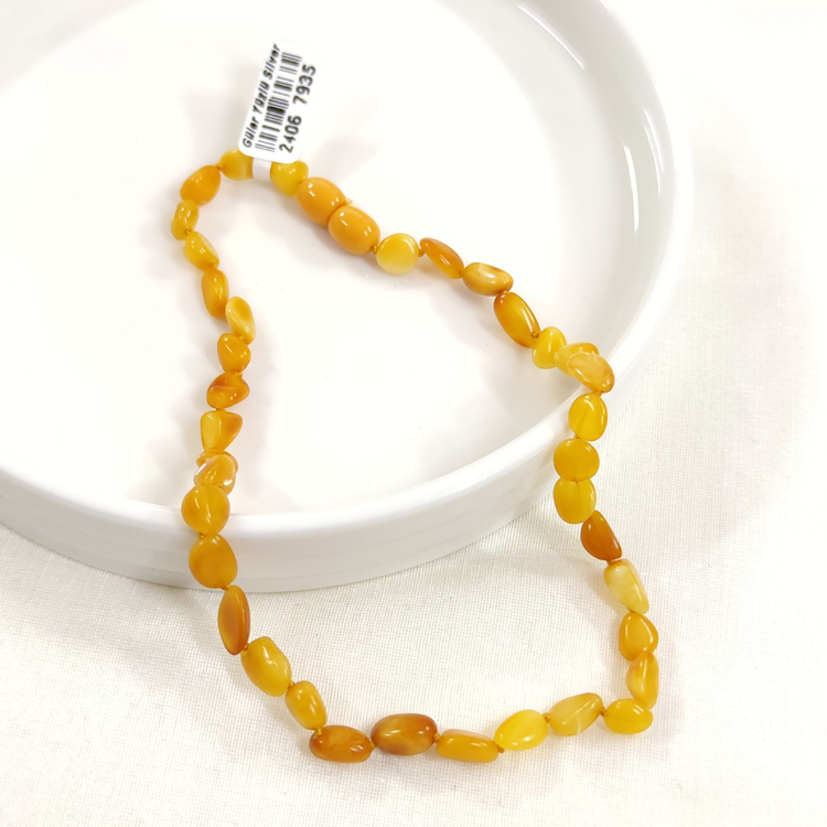 KEHRİBAR DOĞAL TAŞ BEBEK KOLYESİ