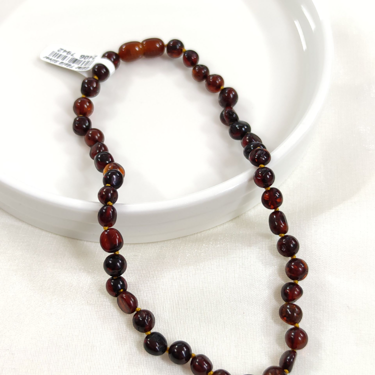 KEHRİBAR DOĞAL TAŞ BEBEK KOLYESİ