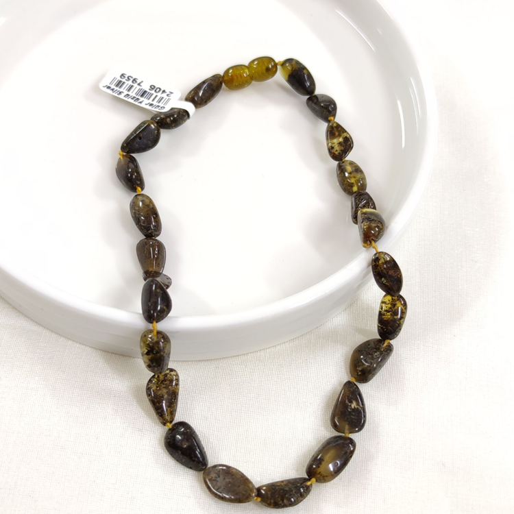 KEHRİBAR DOĞAL TAŞ BEBEK KOLYESİ