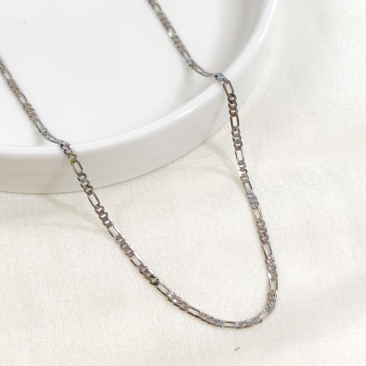 XUPING 2 MM FİGARO ZİNCİR KOLYE 55 CM BEYAZ