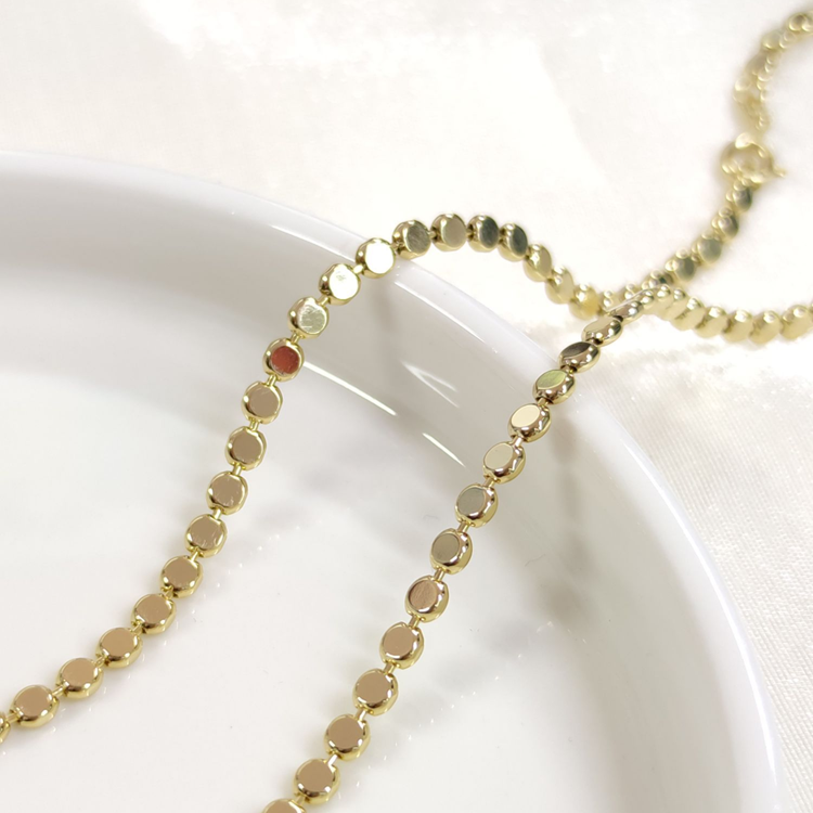 XUPING 3 MM EZME PUL ZİNCİR 45 CM KOLYE GOLD