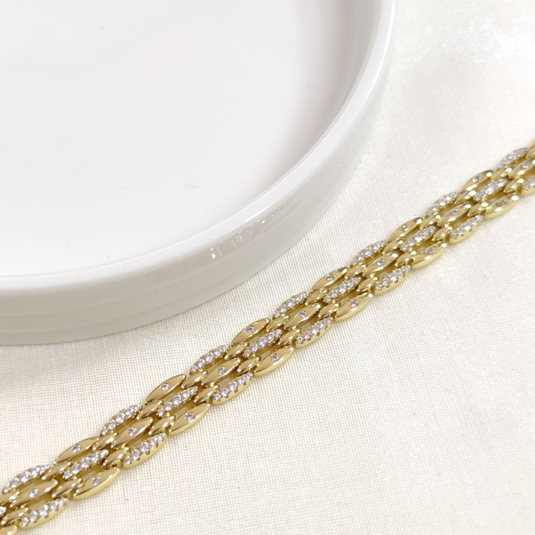 XUPING TAŞLI BİLEKLİK GOLD 17+2 CM