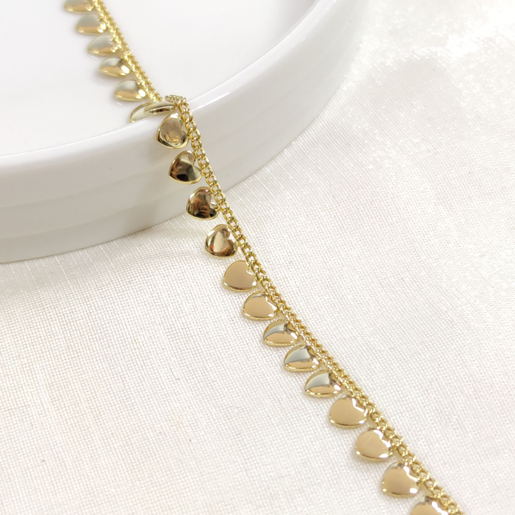 XUPING SALLANTILI KALP BİLEKLİK GOLD 17+3 CM