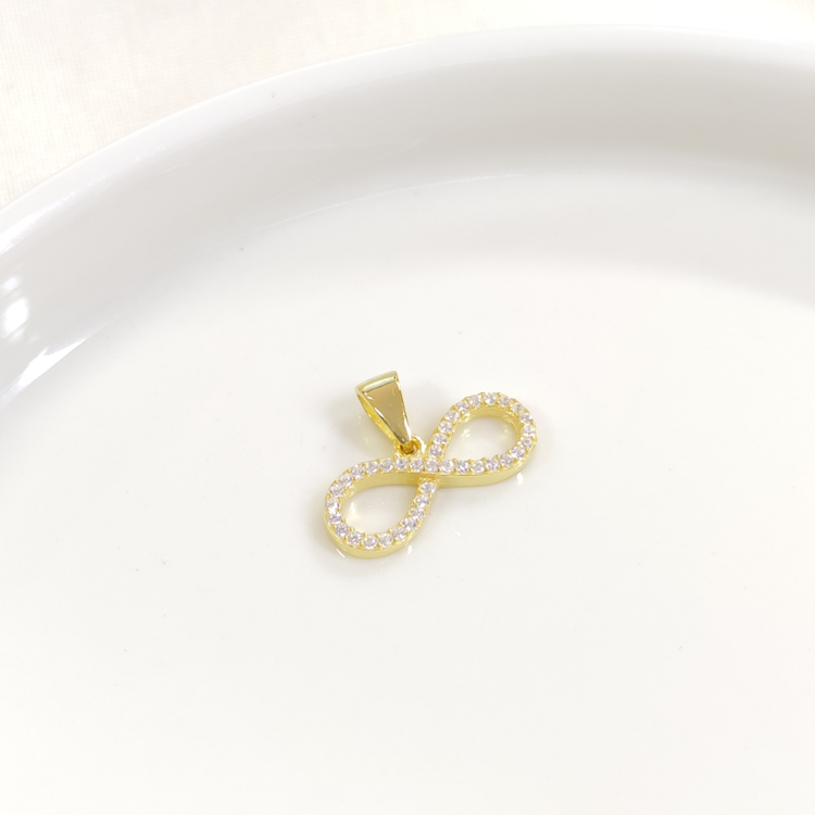 2 CM SONSUZLUK GÜMÜŞ KOLYE UCU