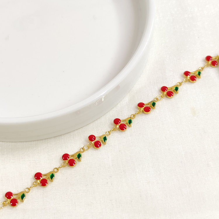 ÇELİK ÇİFT TARAFLI KİRAZ BİLEKLİK GOLD 17+4 CM