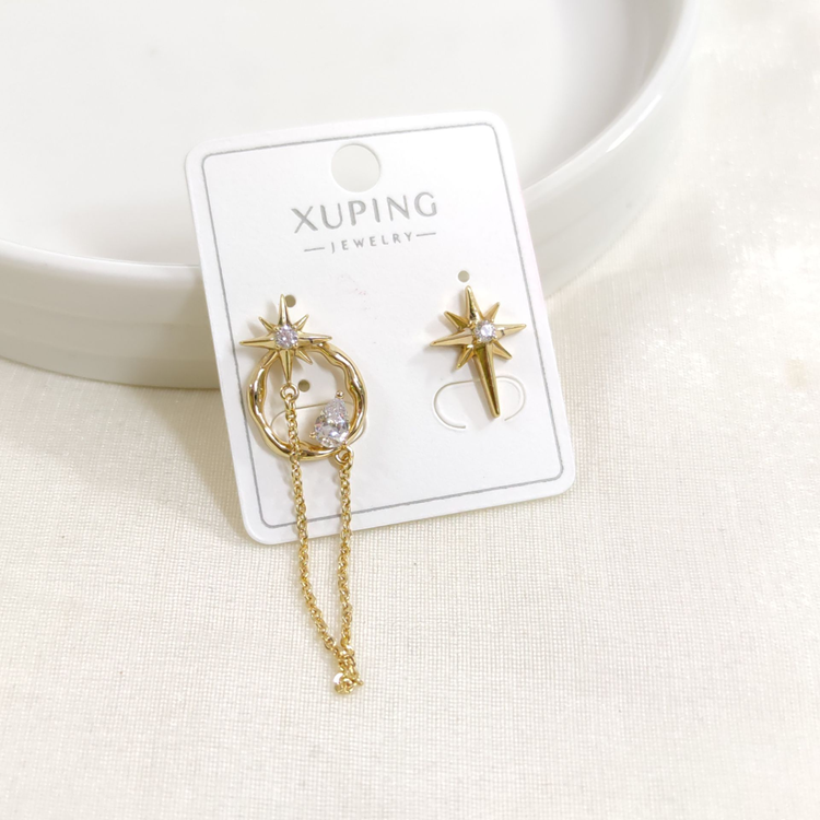 XUPING 16 MM KUTUP KOMBİN ÇİVİ KÜPE GOLD