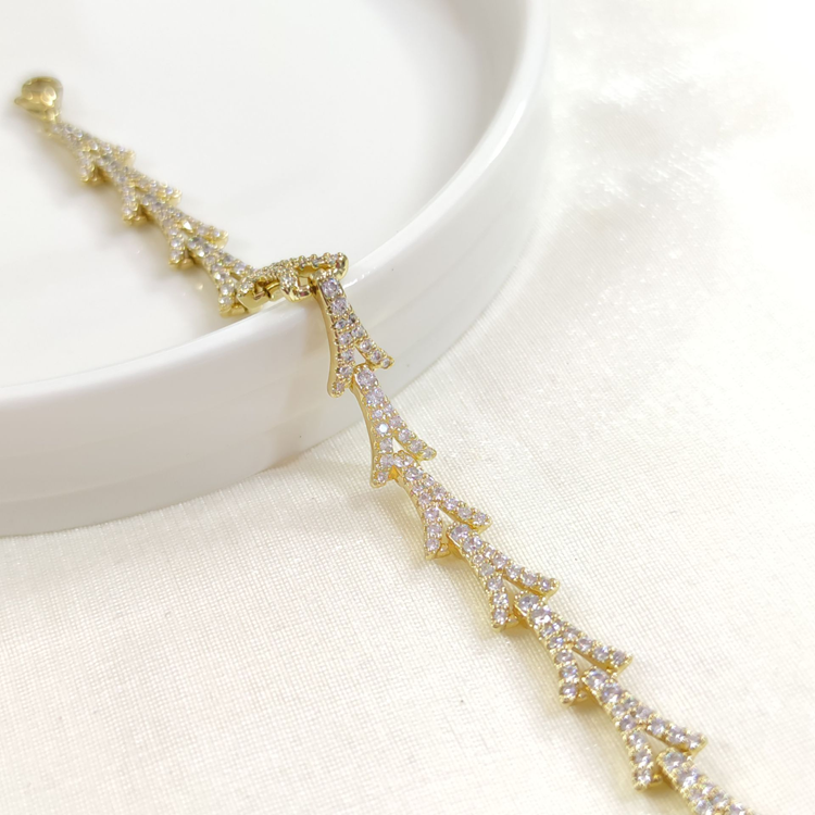 XUPING TAŞLI BALIKSIRTI BİLEKLİK GOLD 17+2 CM