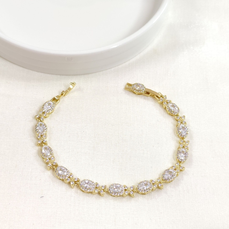 XUPING OVAL TAŞLI  BİLEKLİK GOLD 17+2 CM