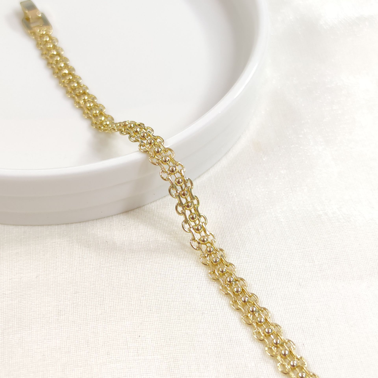 XUPING TOP DETAY ZİNCİR BİLEKLİK GOLD 19 CM