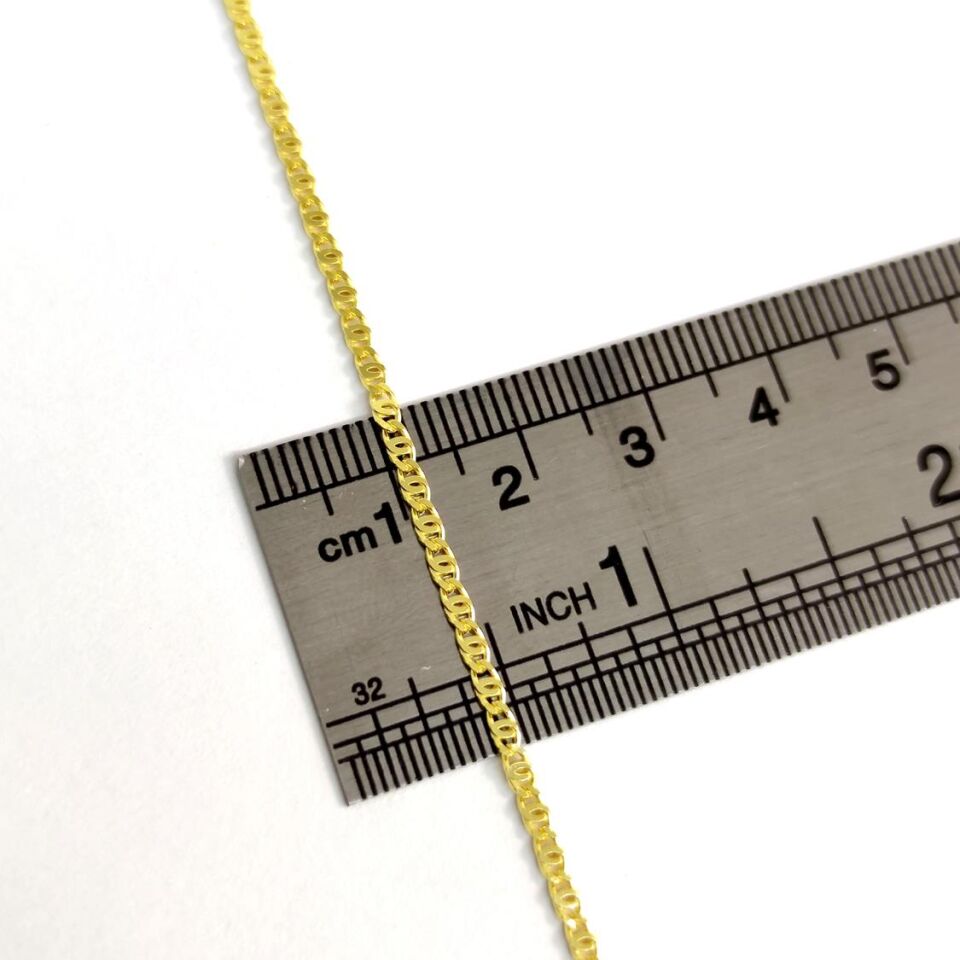 50 MİKRON KAPLAN GÖZÜ ZİNCİR GÜMÜŞ KOLYE 45 CM ALTIN SARI - STD