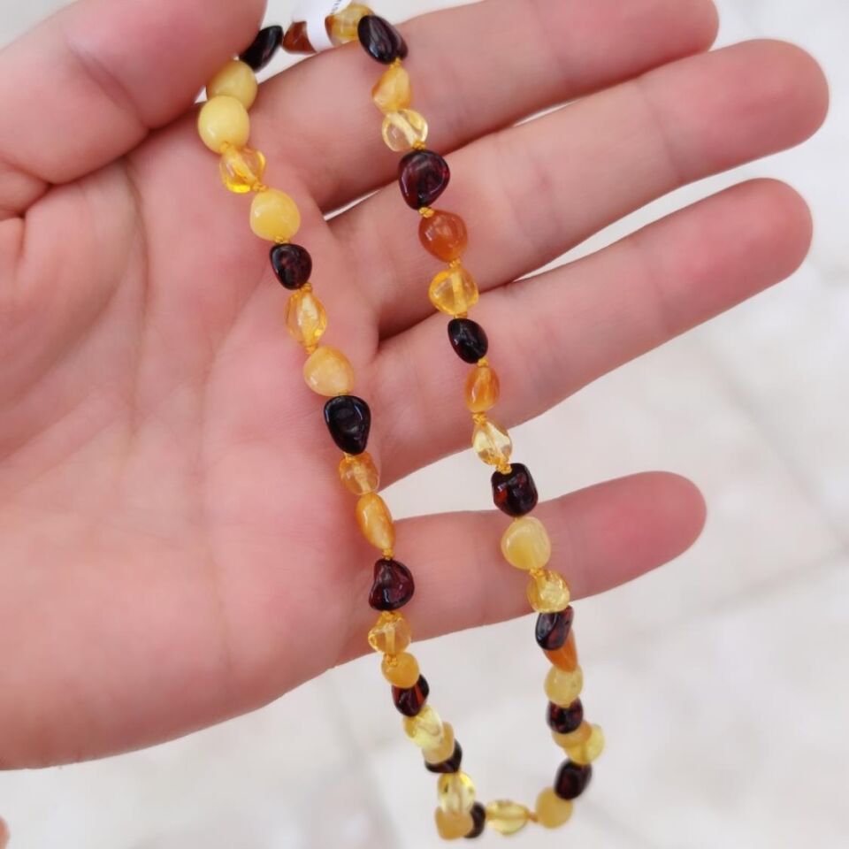ORJİNAL KEHRİBAR BEBEK KOLYESİ