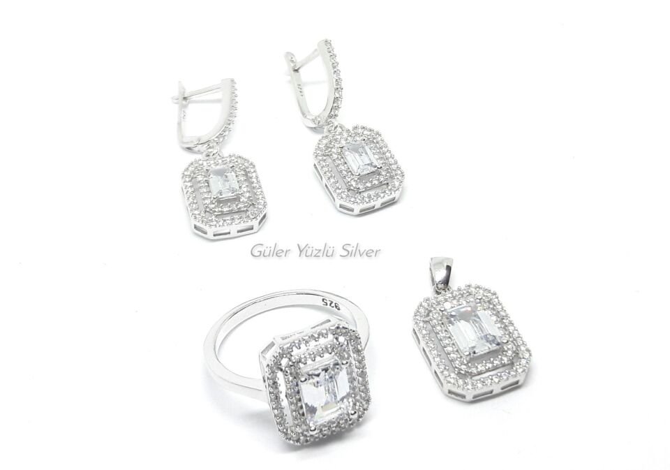 DİKDÖRTGEN BAGET TAŞ 3 LÜ SET - 20 NUMARA
