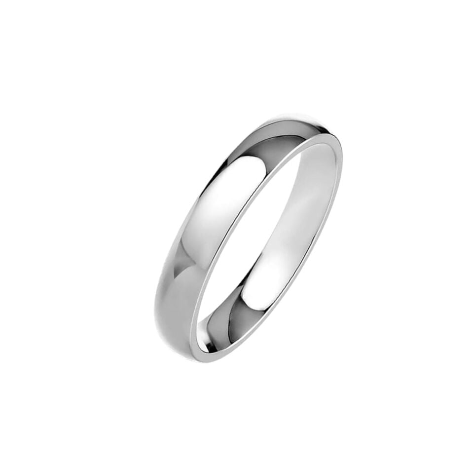 4 MM KLASİK BOMBELİ GÜMÜŞ ALYANS