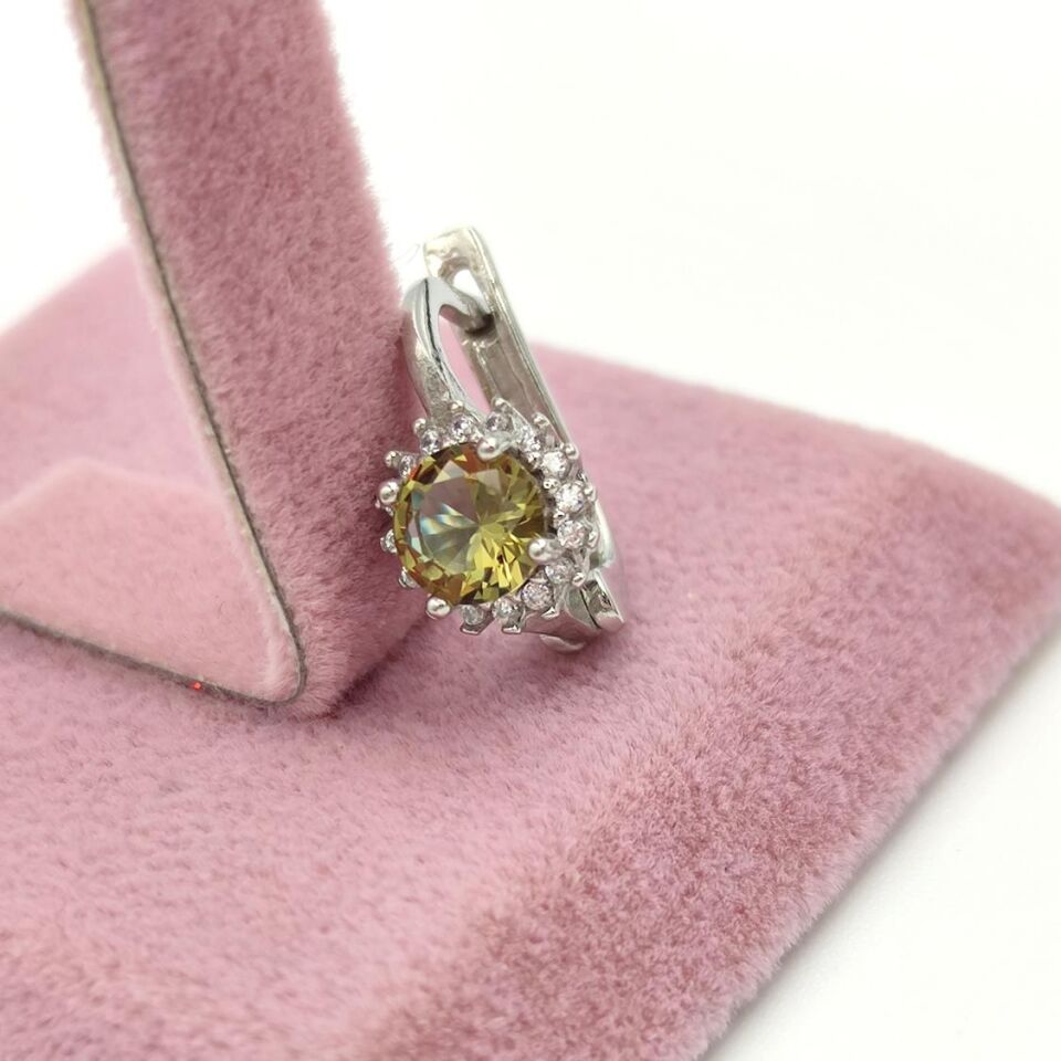 SULTANİT MİNİ YUVARLAK J GÜMÜŞ KÜPE