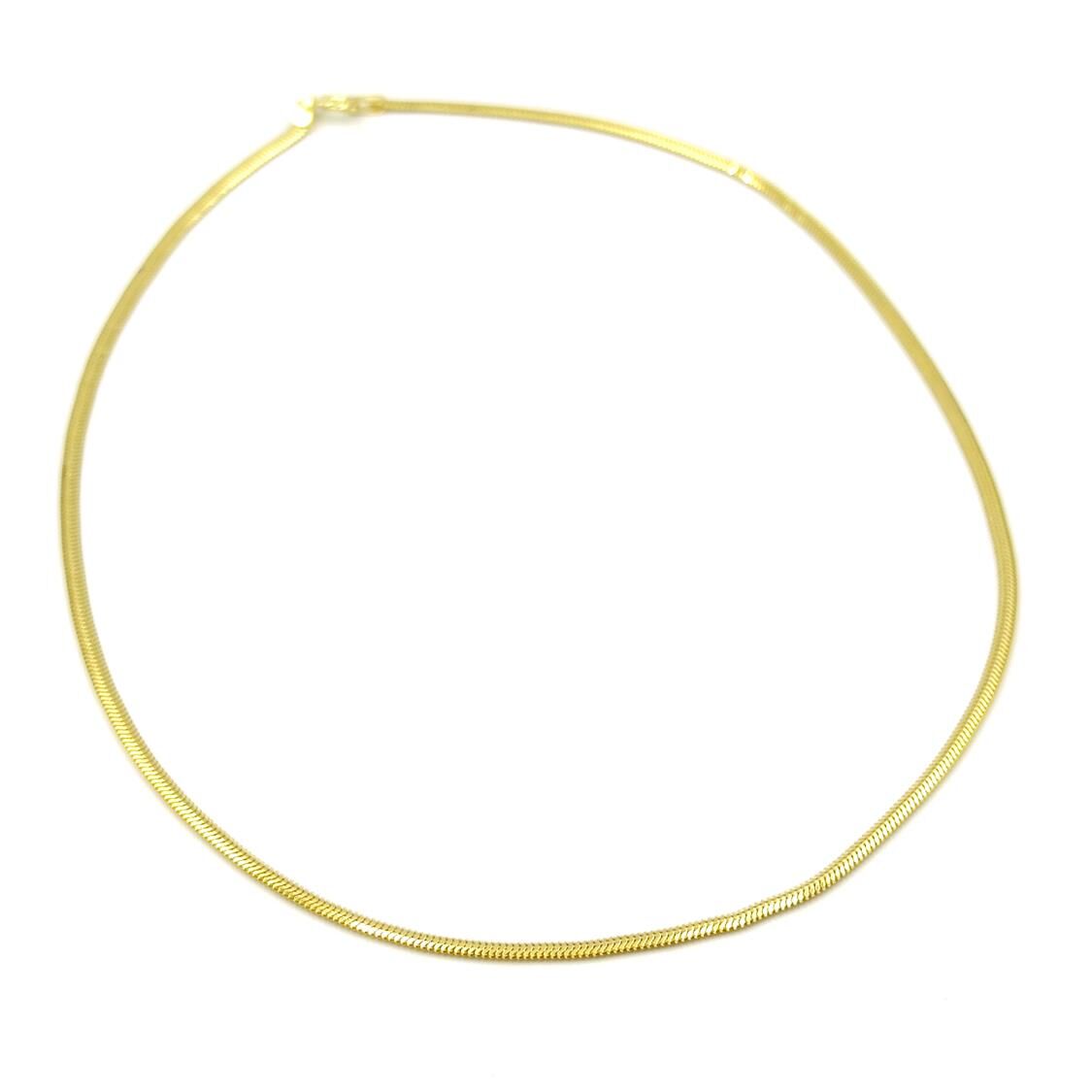 3 MM İTHAL 45 CM EZME YILAN GÜMÜŞ ZİNCİR KOLYE