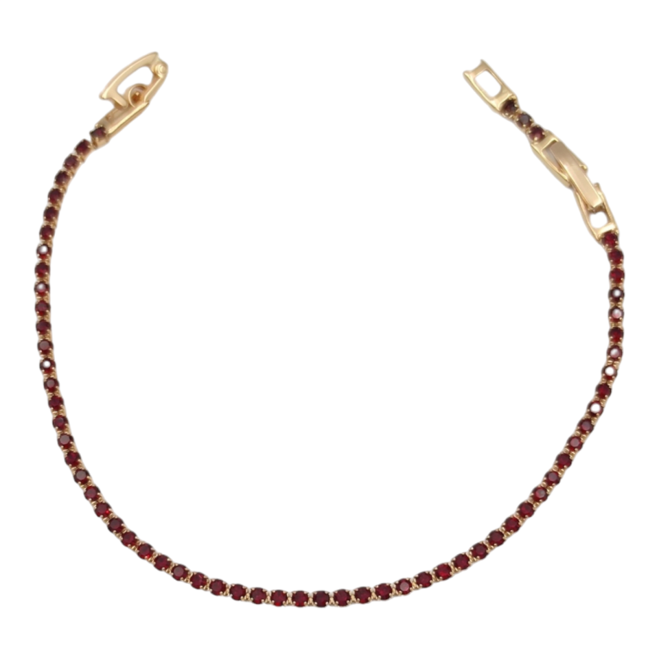 XUPING 2 MM BORDO TAŞLI İNCE SU YOLU BİLEKLİK