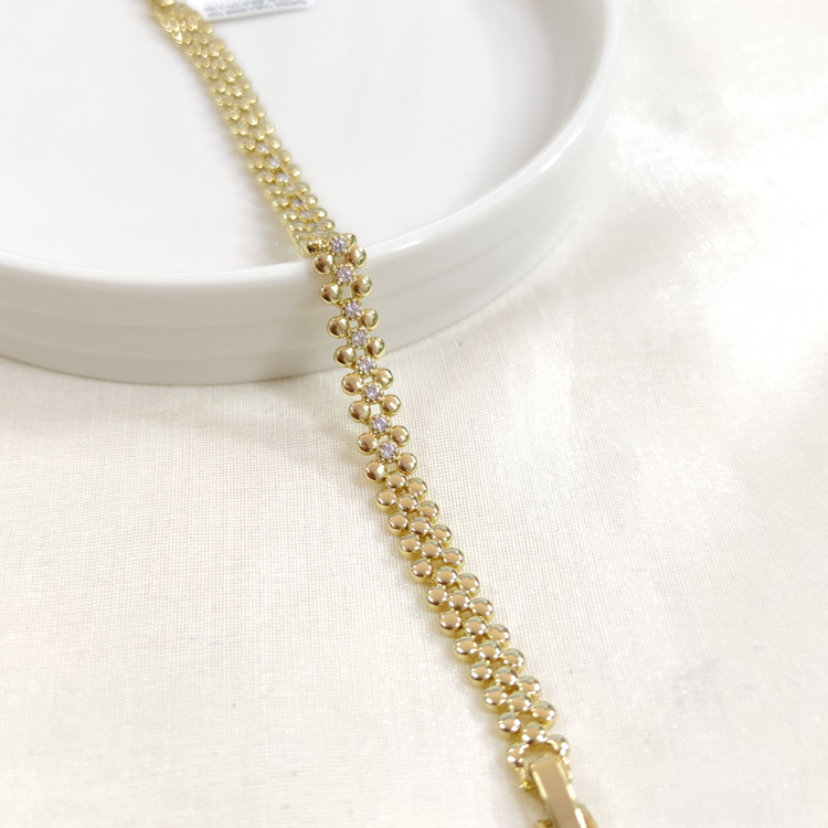 XUPING TAŞLI EZME TOP BİLEKLİK GOLD 17+2 CM