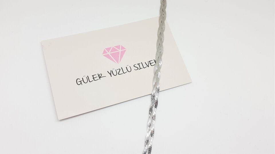 İTHAL İNCE ÖRGÜ GÜMÜŞ BİLEKLİK