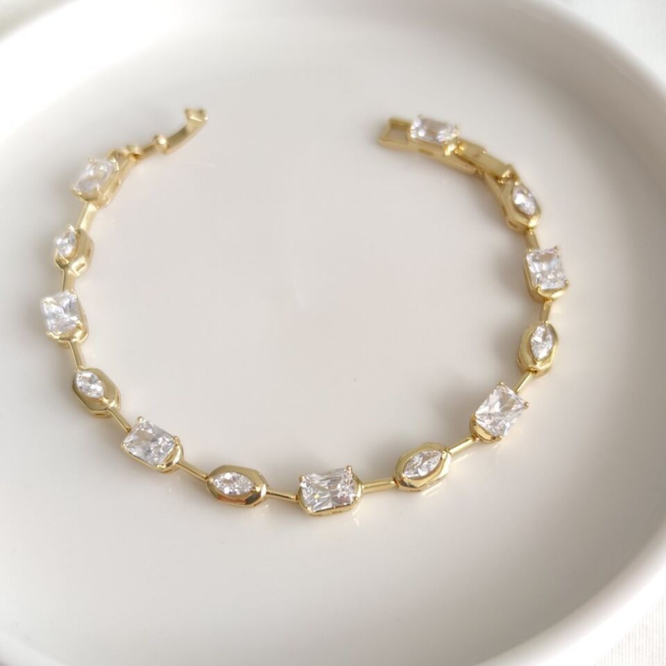XUPING BAGET MEKİK TAŞLI GOLD BİLEKLİK 17+2 CM
