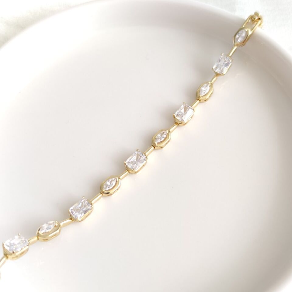 XUPING BAGET MEKİK TAŞLI GOLD BİLEKLİK 17+2 CM