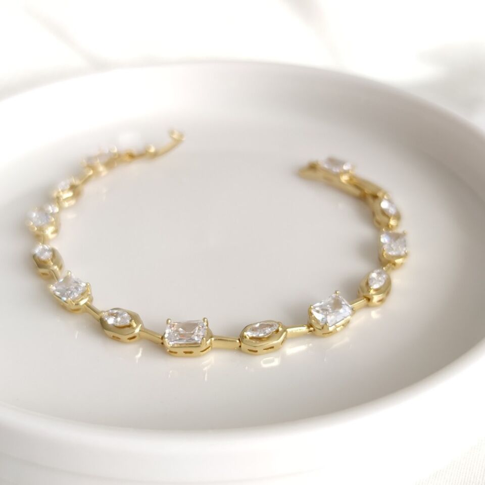 XUPING BAGET MEKİK TAŞLI GOLD BİLEKLİK 17+2 CM