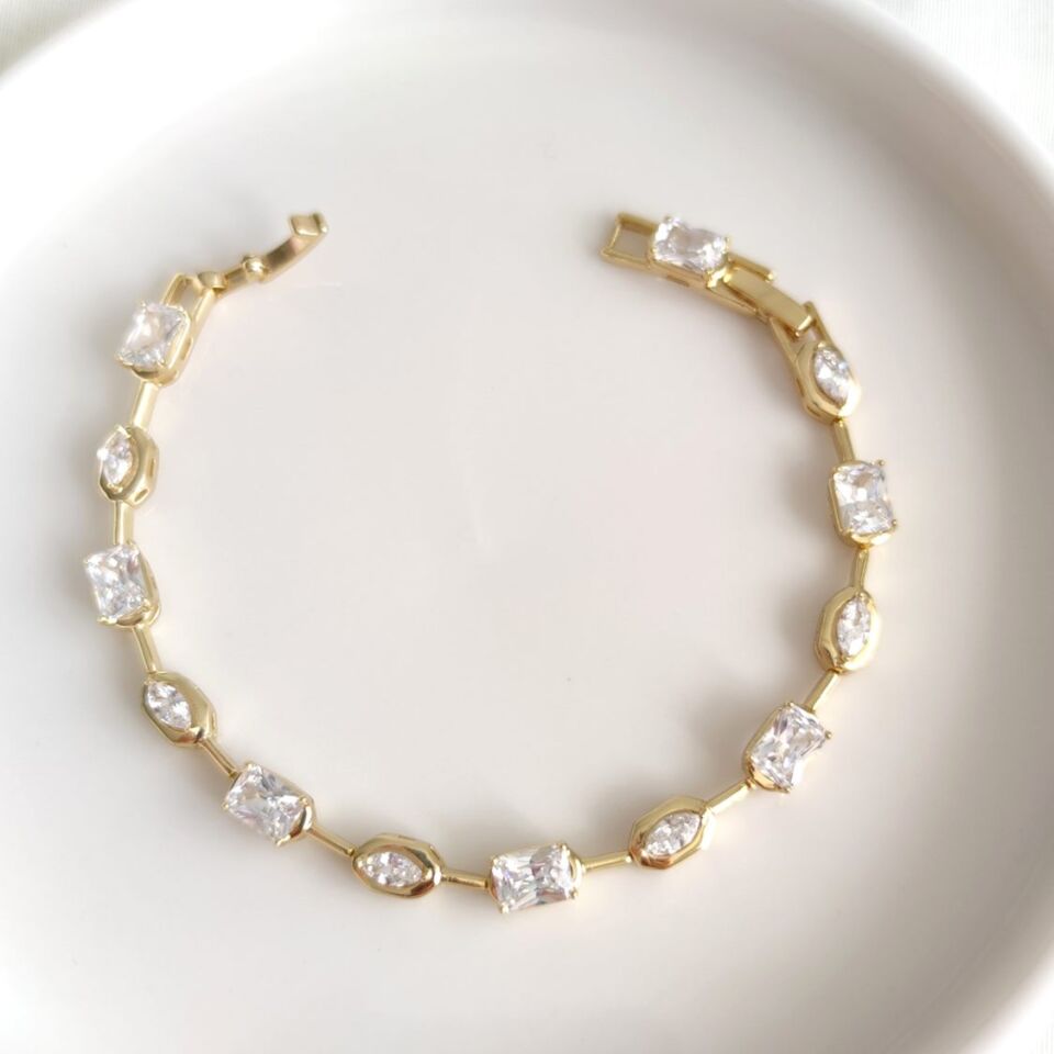 XUPING BAGET MEKİK TAŞLI GOLD BİLEKLİK 17+2 CM