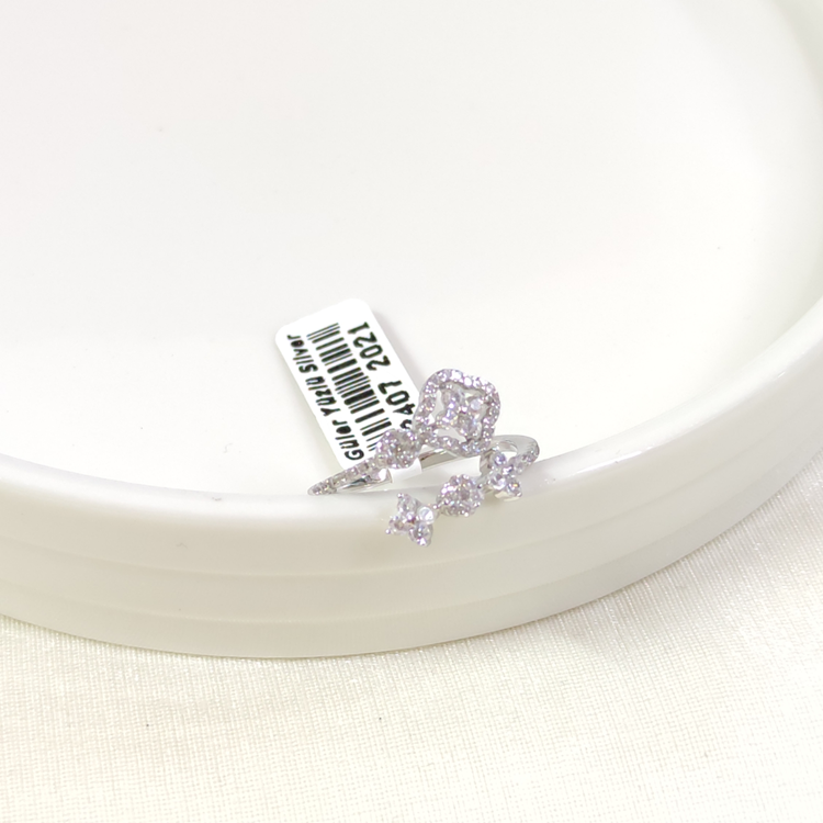 İTHAL ÇİÇEK TAŞLI GÜMÜŞ YÜZÜK