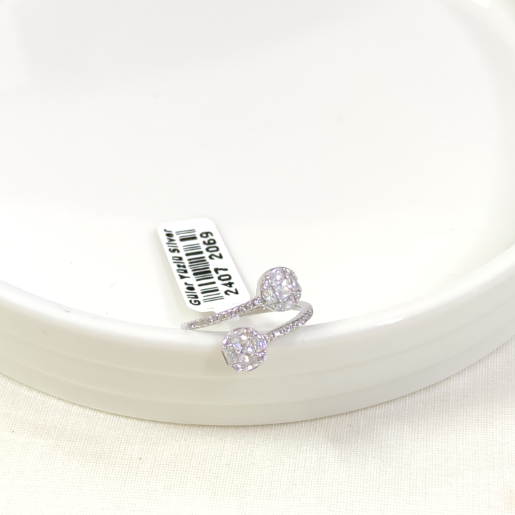 İTHAL YUVARLAK BAGET GÜMÜŞ YÜZÜK