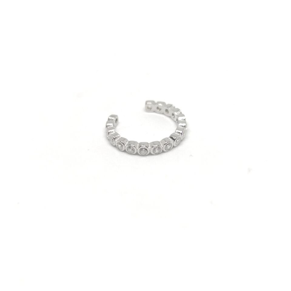 İTHAL EARCUFF KIKIRDAK GÜMÜŞ KÜPE TEK