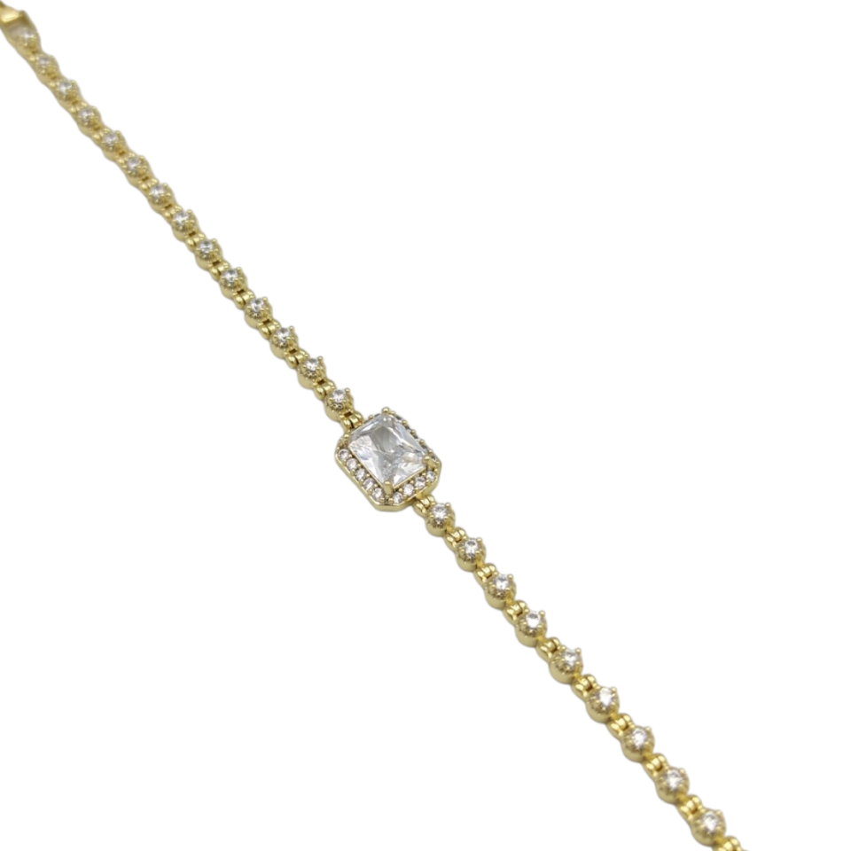 XUPING BAGET TAŞ DETAYLI SU YOLU BİLEKLİK GOLD ALTIN SARI - STD