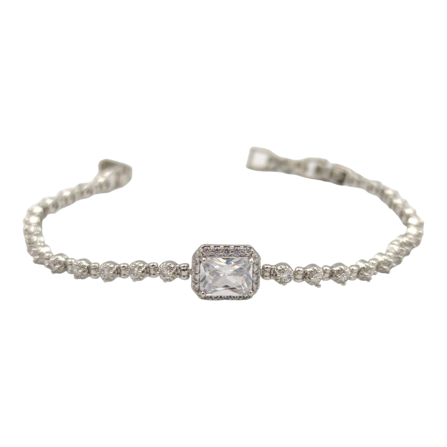 XUPING BAGET TAŞ DETAYLI SU YOLU BİLEKLİK GOLD BEYAZ - STD