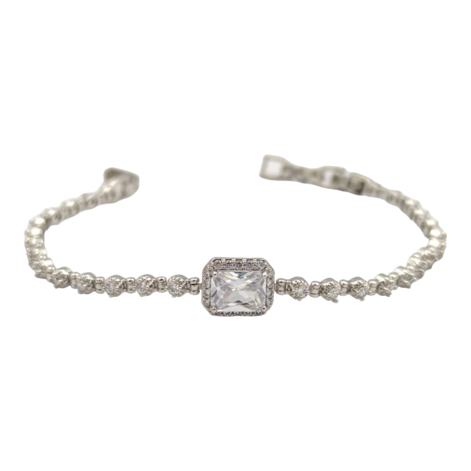 XUPING BAGET TAŞ DETAYLI SU YOLU BİLEKLİK GOLD BEYAZ - STD