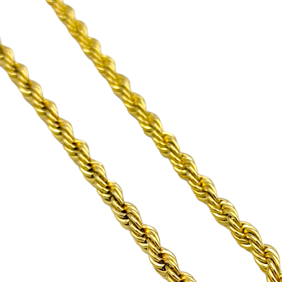 ÇELİK KALIN BURGU HALAT ZİNCİR KOLYE ALTIN SARI - STD