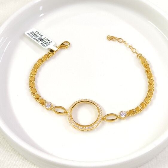 ÇEYREK ALTIN KONULABİLEN ARPA ZİNCİRLİ TAŞLI GÜMÜŞ BİLEKLİK