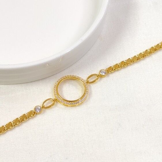 ÇEYREK ALTIN KONULABİLEN ARPA ZİNCİRLİ TAŞLI GÜMÜŞ BİLEKLİK