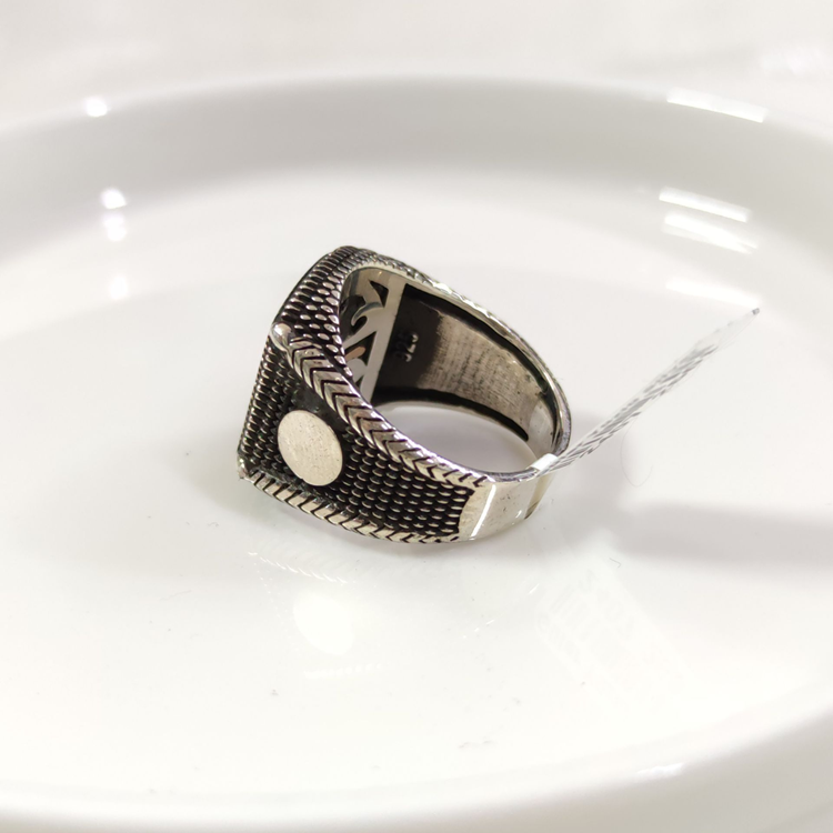 SEDEF DETAY AY YILDIZ GÜMÜŞ ERKEK YÜZÜK