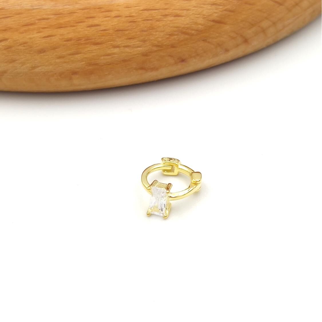 BAGET HALKA GÜMÜŞ TRAGUS PIERCING ALTIN SARI - STD