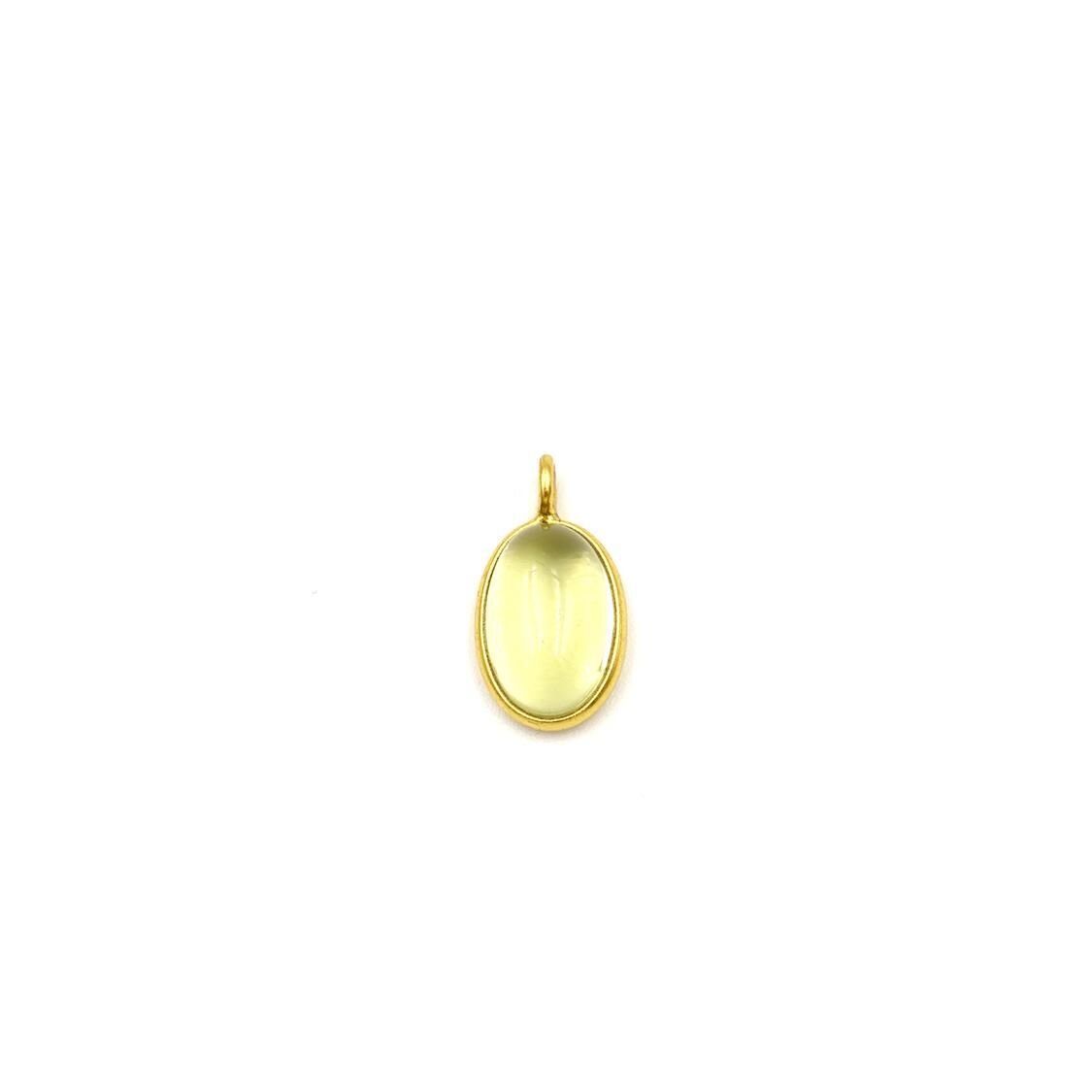 LEMON QUARTZ DOĞAL GÜMÜŞ KOLYE UCU