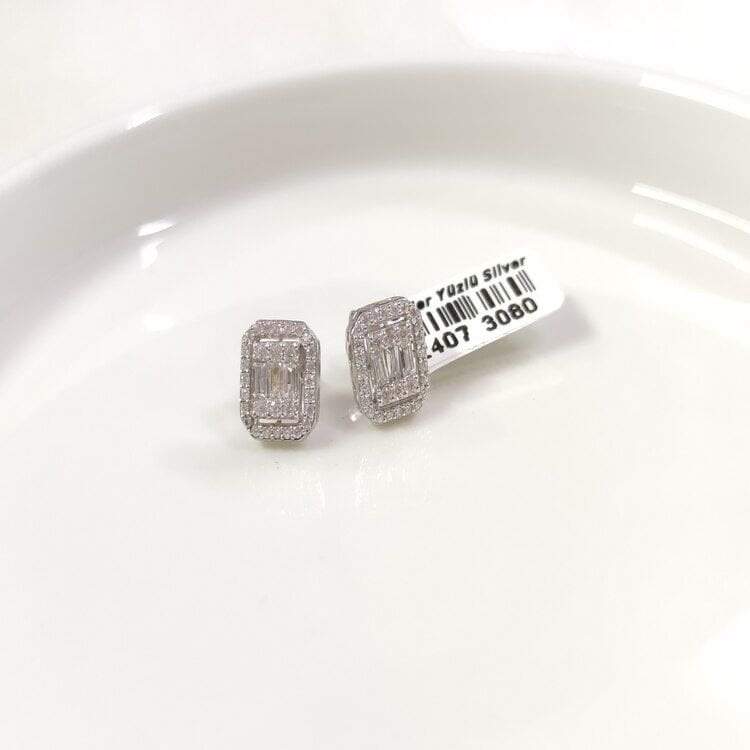 1 CM BAGET GÜMÜŞ ÇİVİ KÜPE