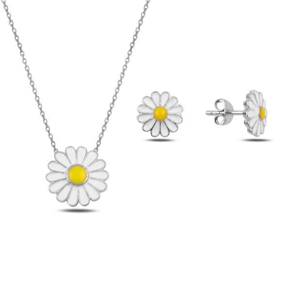 MİNELİ PAPATYA İKİLİ GÜMÜŞ SET