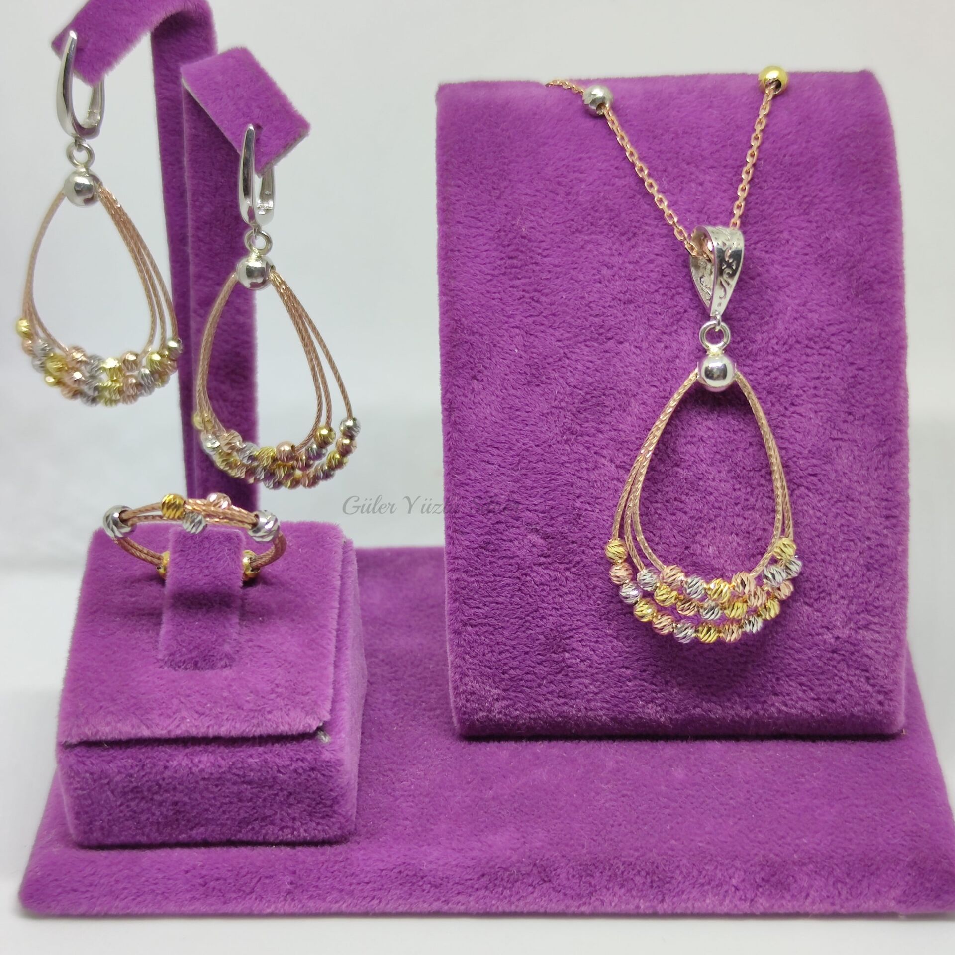 DORİCA DAMLA MODELİ GÜMÜŞ SET