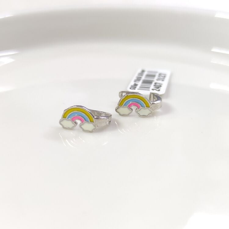 GÖKKUŞAĞI MİNELİ GÜMÜŞ ÇOCUK KÜPE