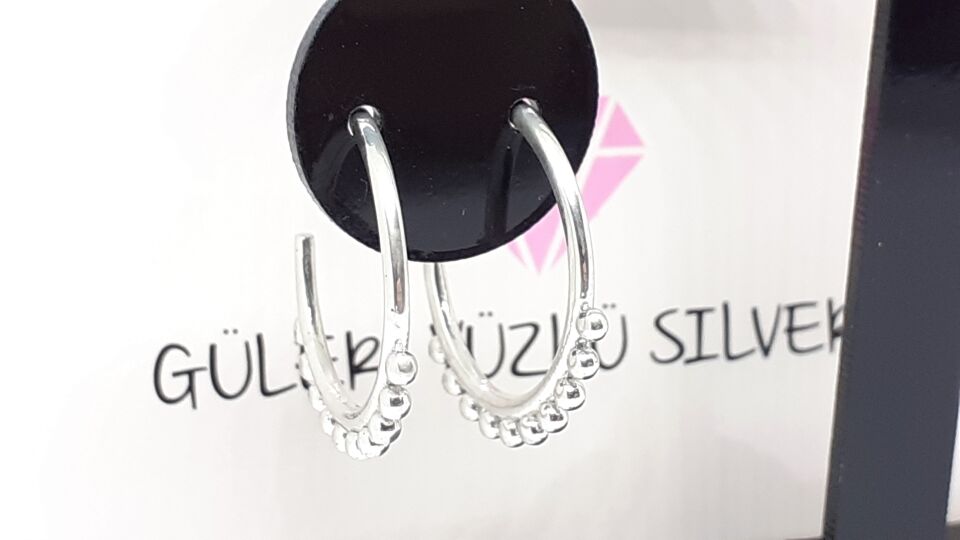 17 MM TOP TOP ÇİVİ HALKA GÜMÜŞ KÜPE