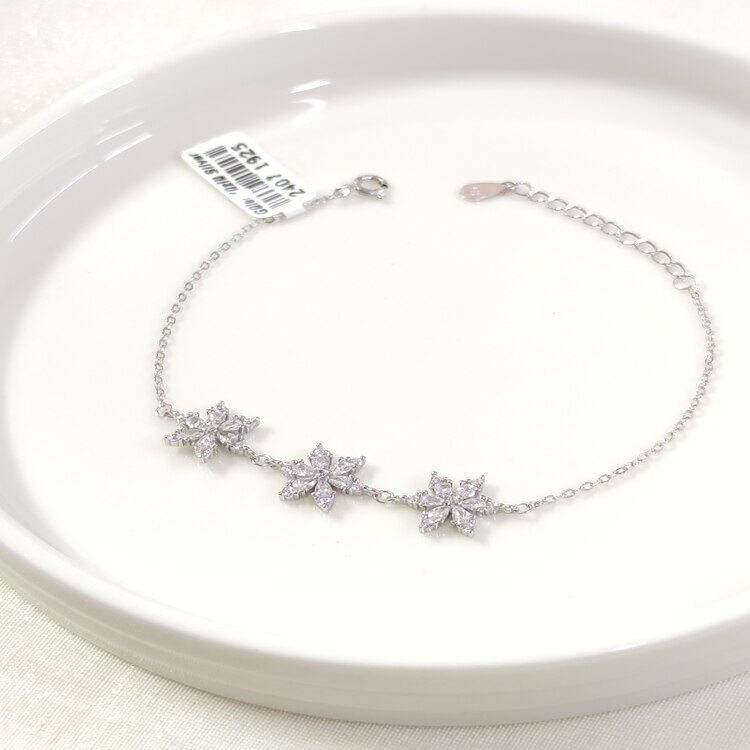 İTHAL ÜÇLÜ LOTUS GÜMÜŞ BİLEKLİK