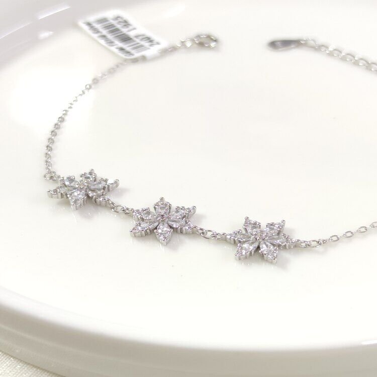 İTHAL ÜÇLÜ LOTUS GÜMÜŞ BİLEKLİK